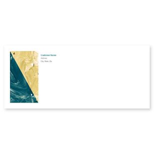 Paint Swirl Envelope No. 10 - Deep Teal