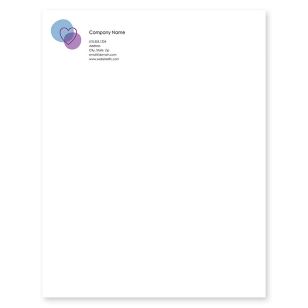 Healthy Heart Letterhead 8-1/2x11 - Smoke Purple