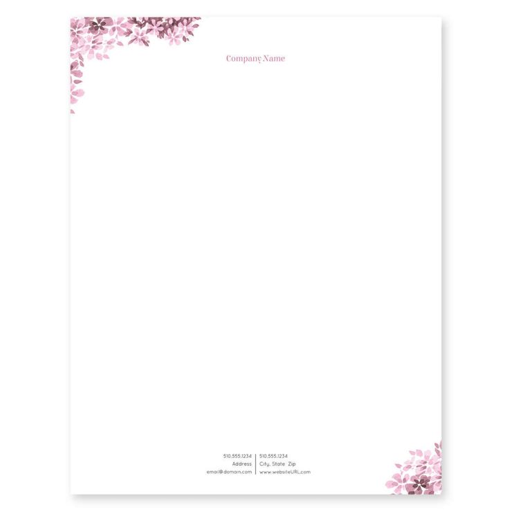 Pretty Posies Letterhead 8-1/2x11 - Hibiscus