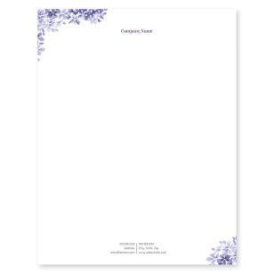 Pretty Posies Letterhead 8-1/2x11 - Smoke Purple