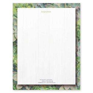 Seasonal Floral Letterhead 8-1/2x11 - De York Green