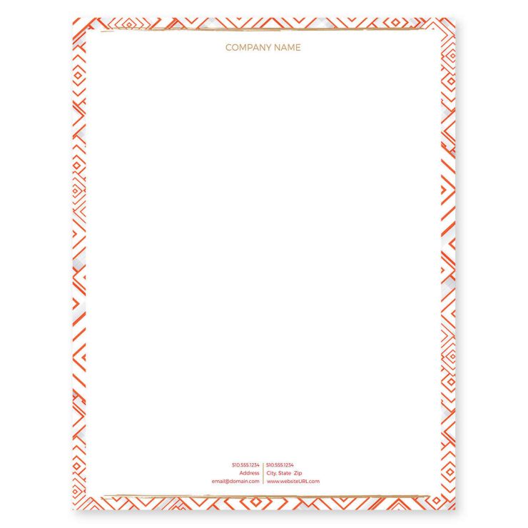 Amazing Squares Letterhead 8-1/2x11 - Paprika Red