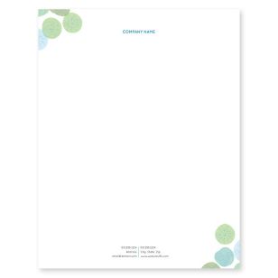 Blossom Bliss Letterhead 8-1/2x11 - De York Green