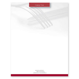 At Your Service Letterhead 8-1/2x11 - Wine