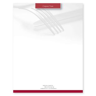 At Your Service Letterhead 8-1/2x11 - Wine