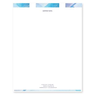 Abstract Blends Letterhead 8-1/2x11 - Blue, Sky