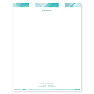 Abstract Blends Letterhead 8-1/2x11 - Tropical Teal