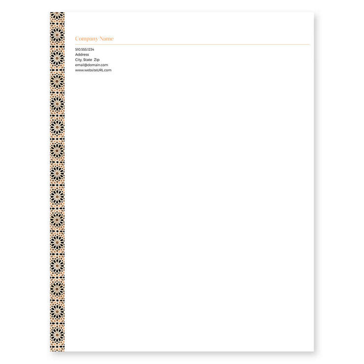 Moroccan Tiles Letterhead 8-1/2x11