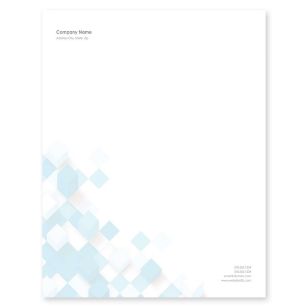 Cubist Movement Letterhead 8-1/2x11 - Blue