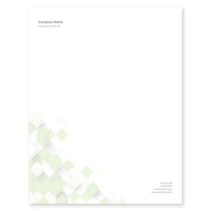 Cubist Movement Letterhead 8-1/2x11 - Kiwi Green