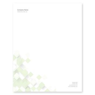 Cubist Movement Letterhead 8-1/2x11 - Kiwi Green