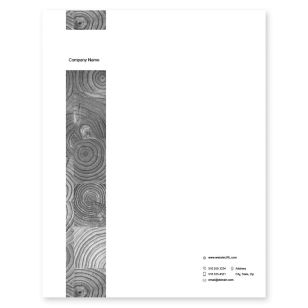 Tree Ring Letterhead 8-1/2x11 - Dusty Gray