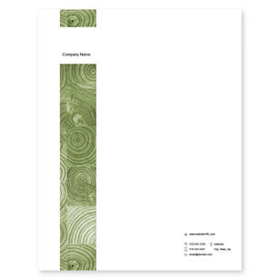 Tree Ring Letterhead 8-1/2x11 - Kiwi Green