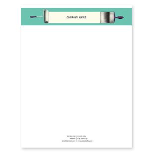 The Top Coat Letterhead 8-1/2x11 - Tropical Teal