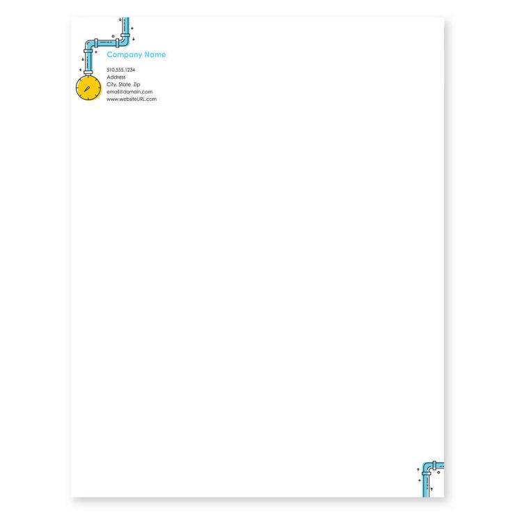 Pipe Dream Letterhead 8-1/2x11 - Blue, Sky