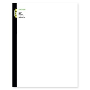 On The Level Letterhead 8-1/2x11 - De York Green