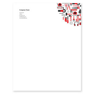 Tools of the Trade Letterhead 8-1/2x11 - Red