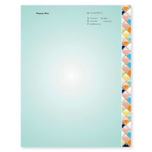 Lush Mosaic Letterhead 8-1/2x11 - Tropical Teal