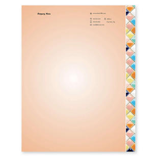 Lush Mosaic Letterhead 8-1/2x11 - Orange Peel