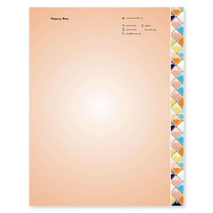 Lush Mosaic Letterhead 8-1/2x11 - Orange Peel