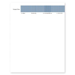 Checkerboard Letterhead 8-1/2x11 - Venice Blue