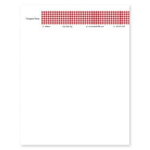 Checkerboard Letterhead 8-1/2x11 - Red