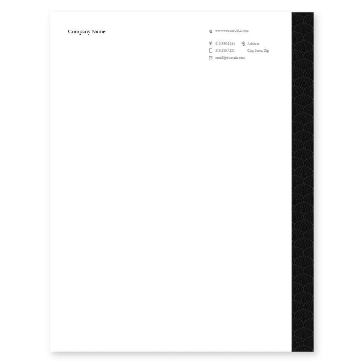 Vintage pattern Letterhead 8-1/2x11