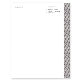 Arabesque Tile Letterhead 8-1/2x11 - Hibiscus