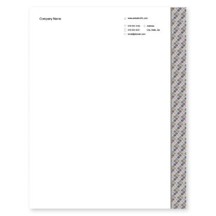 Arabesque Tile Letterhead 8-1/2x11 - Smoke Purple