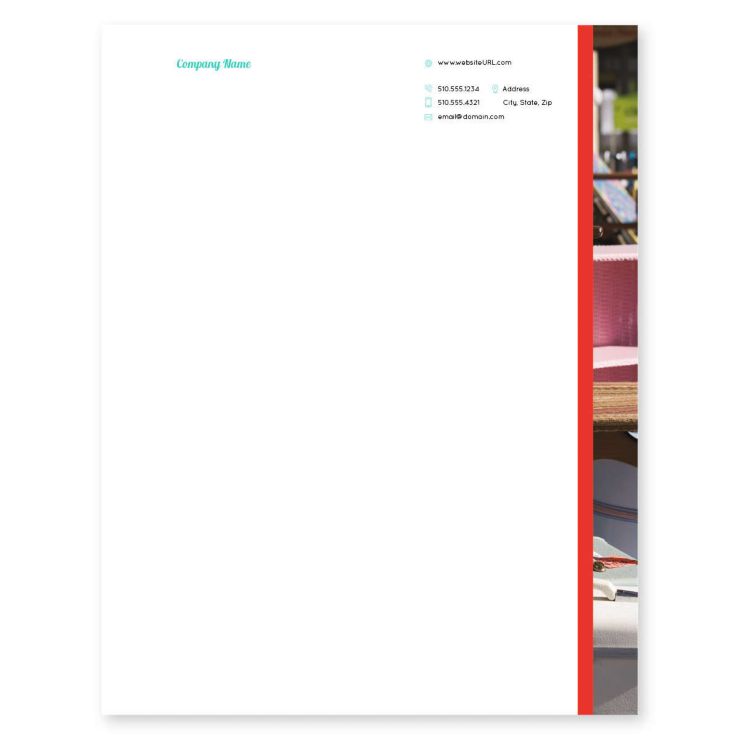 Variety Vendor Letterhead 8-1/2x11 - Pomegranate Red