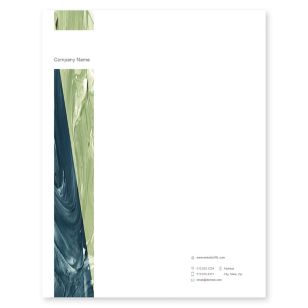 Paint Swirl Letterhead 8-1/2x11 - Venice Blue