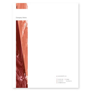 Paint Swirl Letterhead 8-1/2x11 - Paprika Red