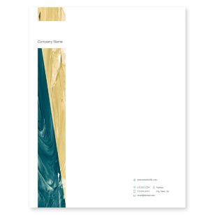 Paint Swirl Letterhead 8-1/2x11 - Deep Teal