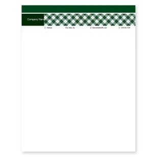 Gingham Style Letterhead 8-1/2x11 - Jewel