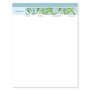 Succulents Letterhead 8-1/2x11 - Catskill White