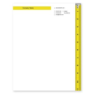 Tape Measure Letterhead 8-1/2x11 - Yellow (PMS-Yellow C)