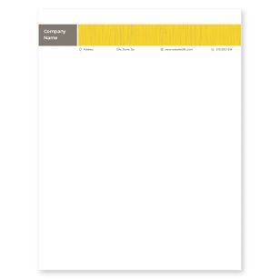 Furniture Grain Letterhead 8-1/2x11 - School Bus Yellow