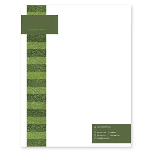 Grass Stripes Letterhead 8-1/2x11 - Verdun Green