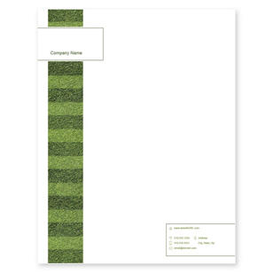 Grass Stripes Letterhead 8-1/2x11 - White