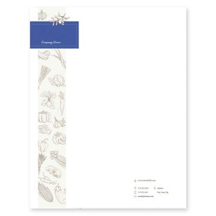 Food Ingredients Letterhead 8-1/2x11 - Venice Blue