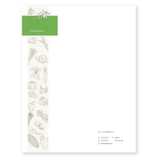 Food Ingredients Letterhead 8-1/2x11 - Kiwi Green