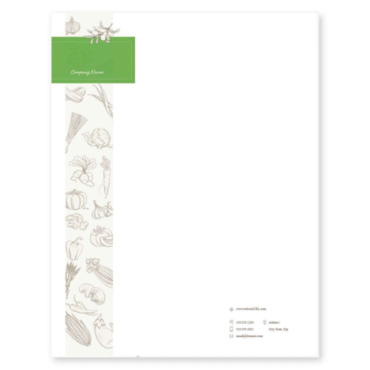 Food Ingredients Letterhead 8-1/2x11