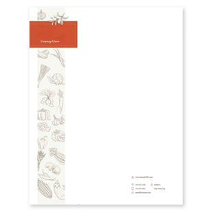 Food Ingredients Letterhead 8-1/2x11 - Pomegranate Red