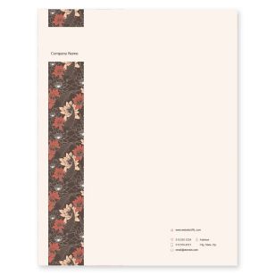 Koi Lily Letterhead 8-1/2x11 - Burnt Sienna