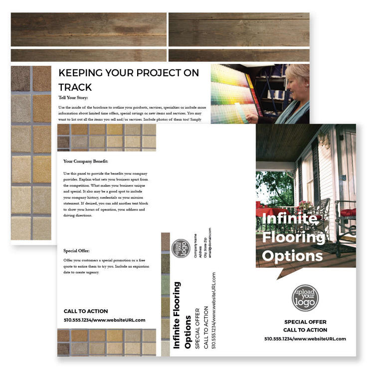 Flooring With Personality Tri-fold Brochure 8.5 x11 - Brown