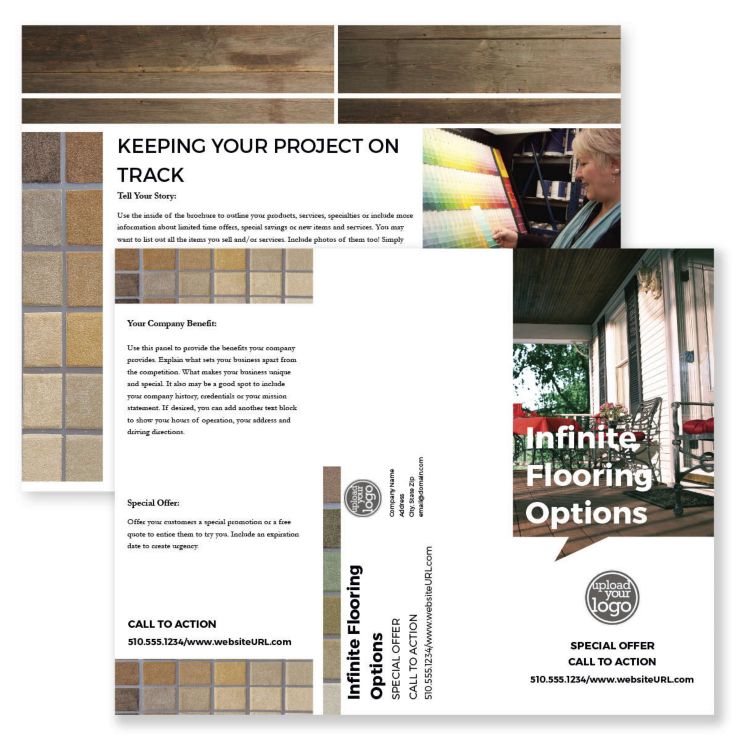 Flooring With Personality Tri-fold Brochure 8.5 x11 - Brown
