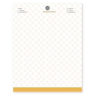 Hops Pattern Letterhead 8-1/2x11 - School Bus Yellow