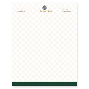 Hops Pattern Letterhead 8-1/2x11 - Verdun Green