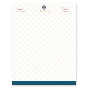 Hops Pattern Letterhead 8-1/2x11 - Venice Blue