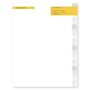 Dots in Dots Letterhead 8-1/2x11 - Lemon Yellow